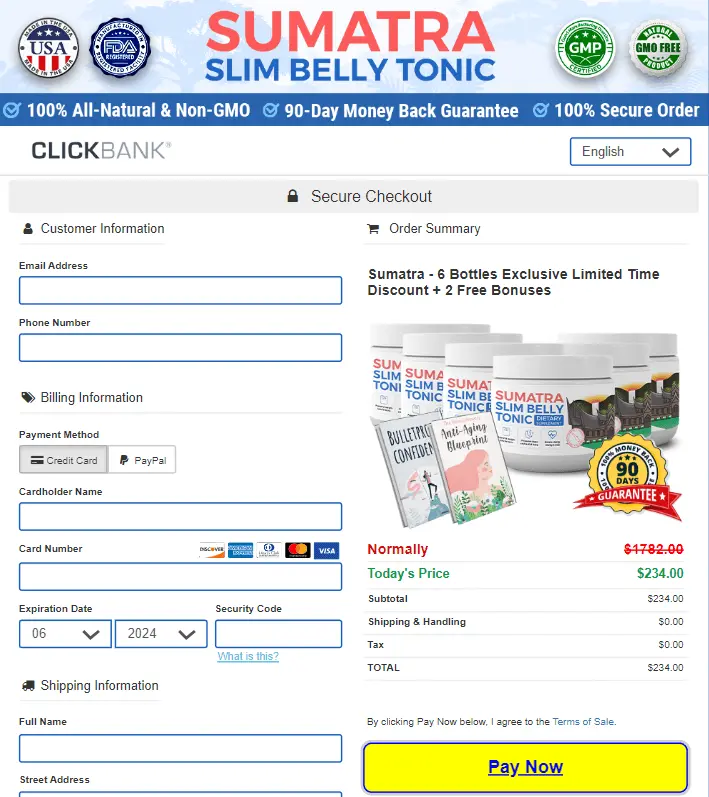 sumatra slim belly tonic order page